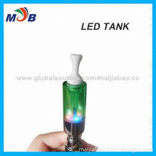 eGo Newest LED Tank Atomizer with Ceramic Tip, No Burning Taste